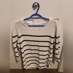 4/$20 Cream and blue shirt. Large